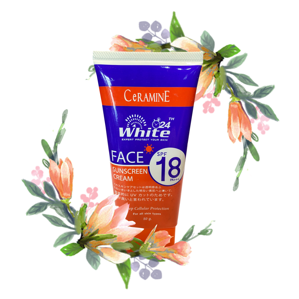 CeRAMINE White 24th Face White Fluid SPF18 PA+++ ไวท์ ทเวนตี้โฟร์ เฟส ไวท์ ฟลูอิด เอสพีเอฟ 18 พีเอ+++