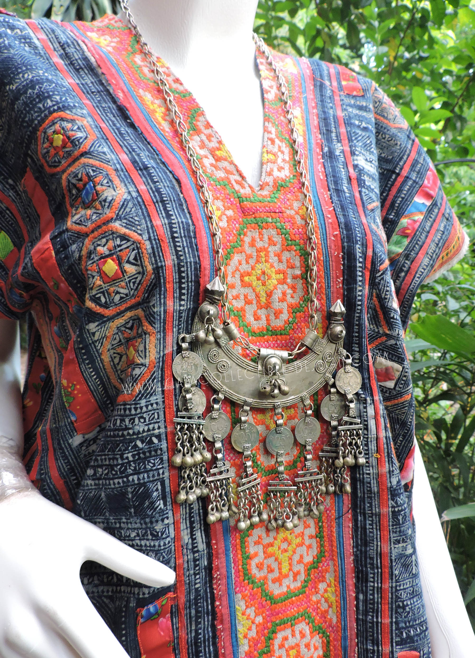 สร้อยทำมือ งานเก่าอินเดีย/อัฟกัน TA001_N / Vintage Necklace Gypsy Belly Dance TA001_N
