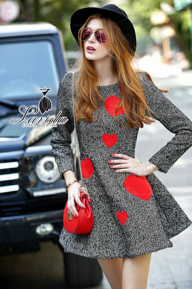 พร้อมส่ง เดรสแขนศอกดีไซน์งานผ้าชาแนล