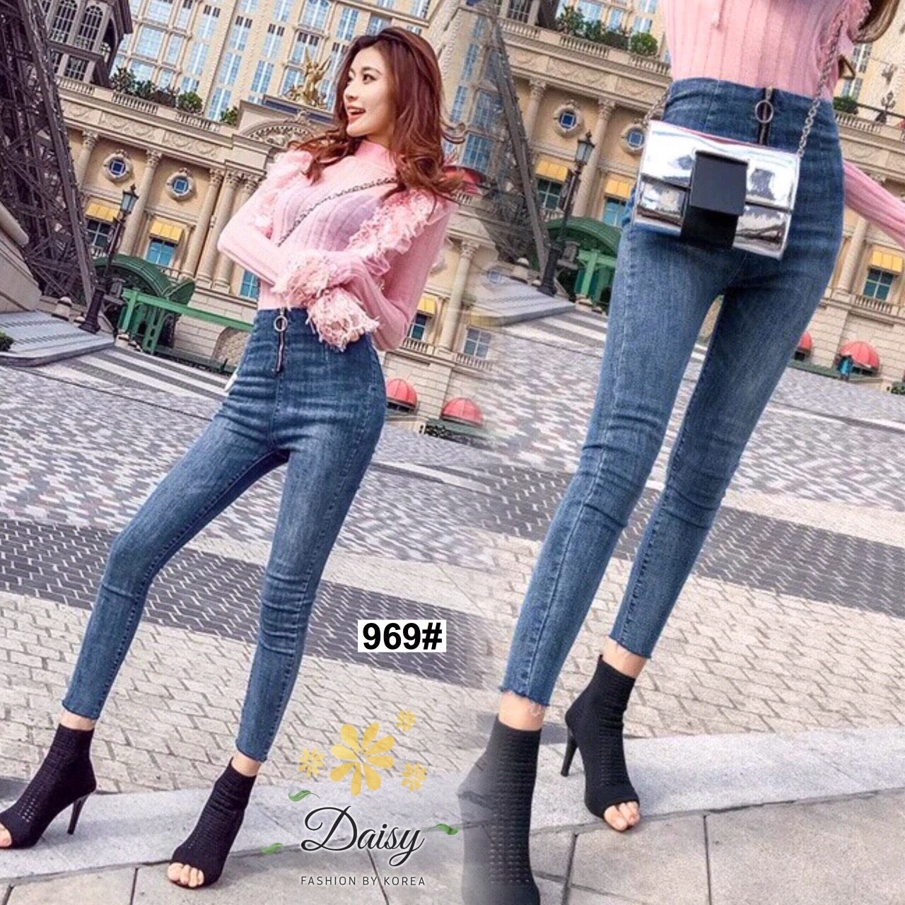 พร้อมส่ง กางเกงยีนส์ ทรงเดฟ ผ้ายีนส์ฮ่องกง