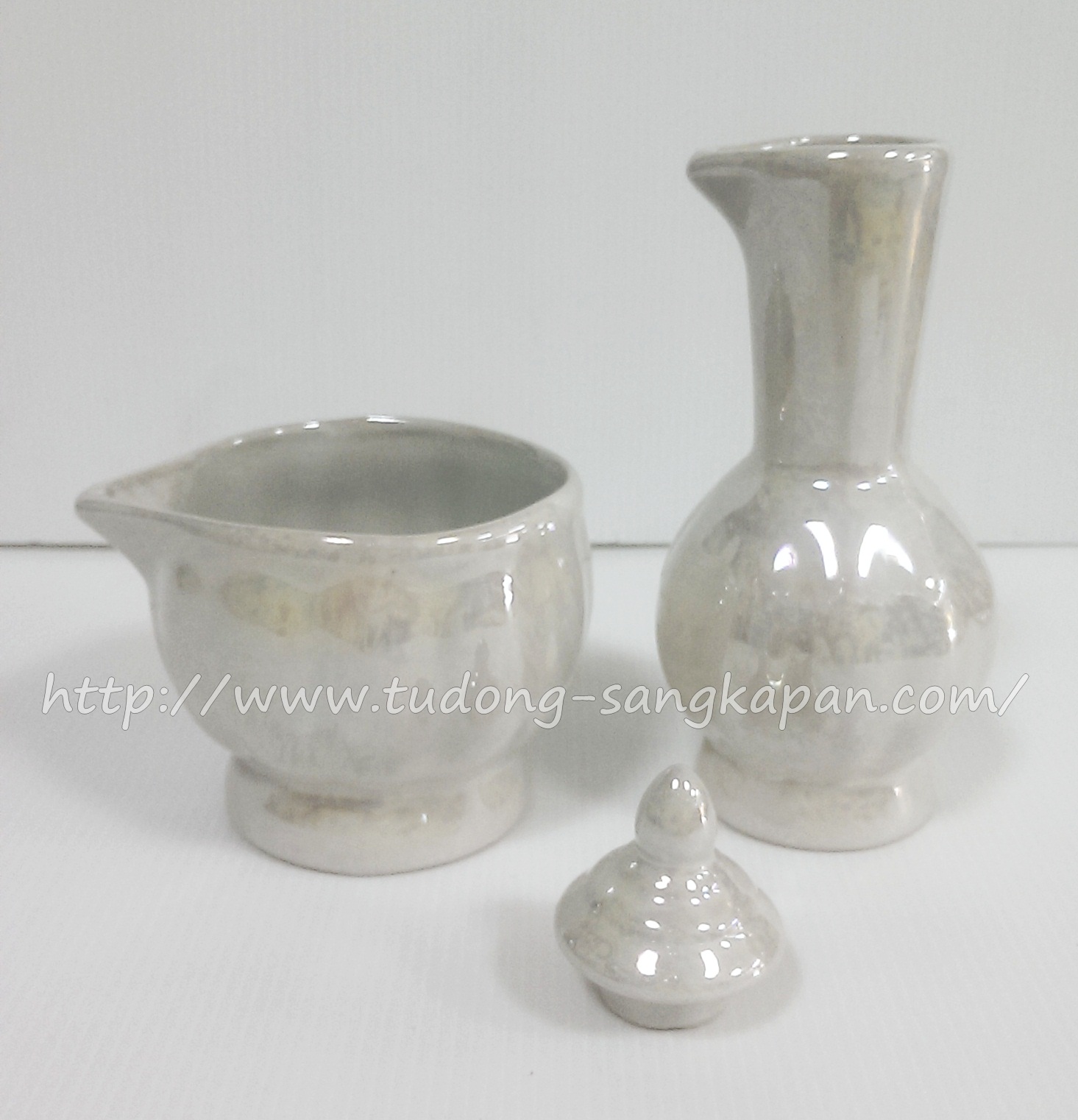 กรวดน้ำ เซรามิคเคลือบมุก