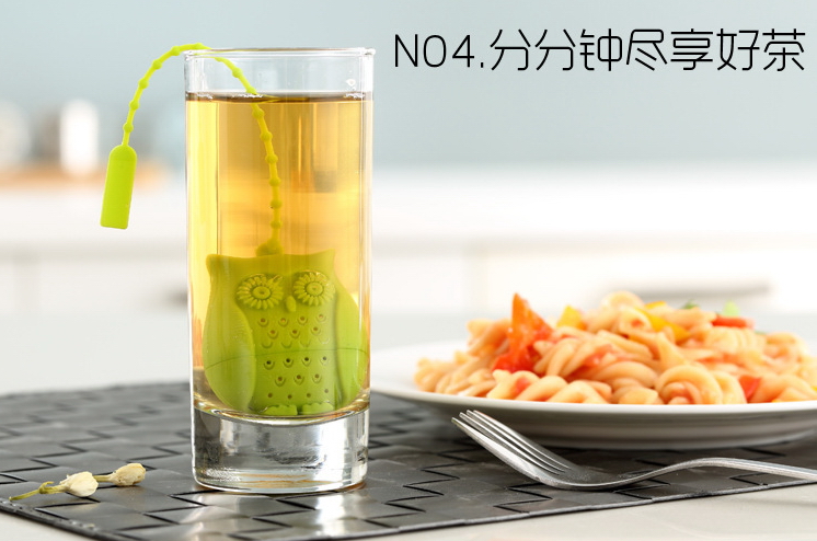 ที่กรองชา ซิลิโคน tea infuser ลายนกฮูก มี 6 สี