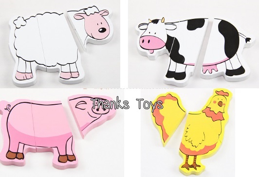 จิ๊กซอว์ฟาร์มสัตว์แม่เหล็ก