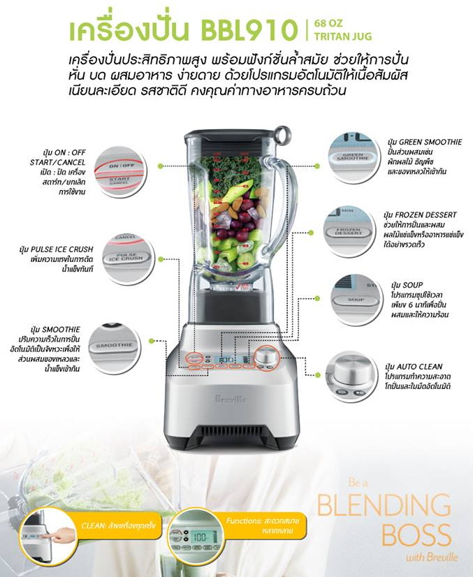 เครื่องปั่นสมูทตี้ Breville รุ่น BBL910