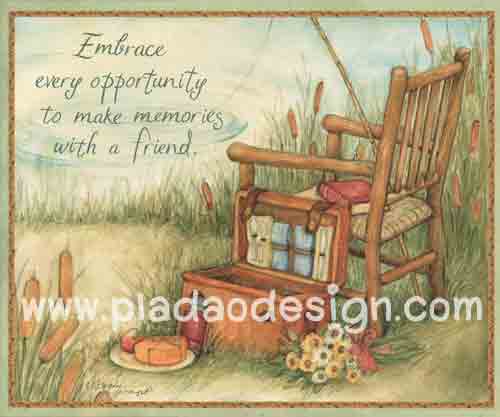 กระดาษสาพิมพ์ลาย สำหรับทำงาน เดคูพาจ Decoupage แนวภาำพ friendship เก้าอี้ไม้พร้อมอุปกรณ์ตกลปลาริมบึงตัวนี้ ยินดีต้อนรับเพื่อนๆทุกคน (ปลาดาวดีไซน์)