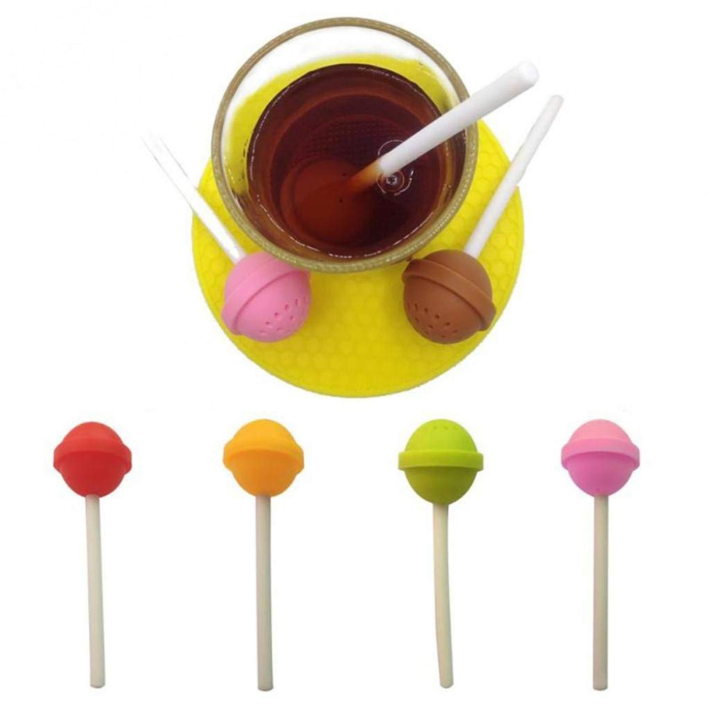 ที่กรองชา ซิลิโคน tea infuser ลาย อมยิ้ม Lollipop มี 5 สี