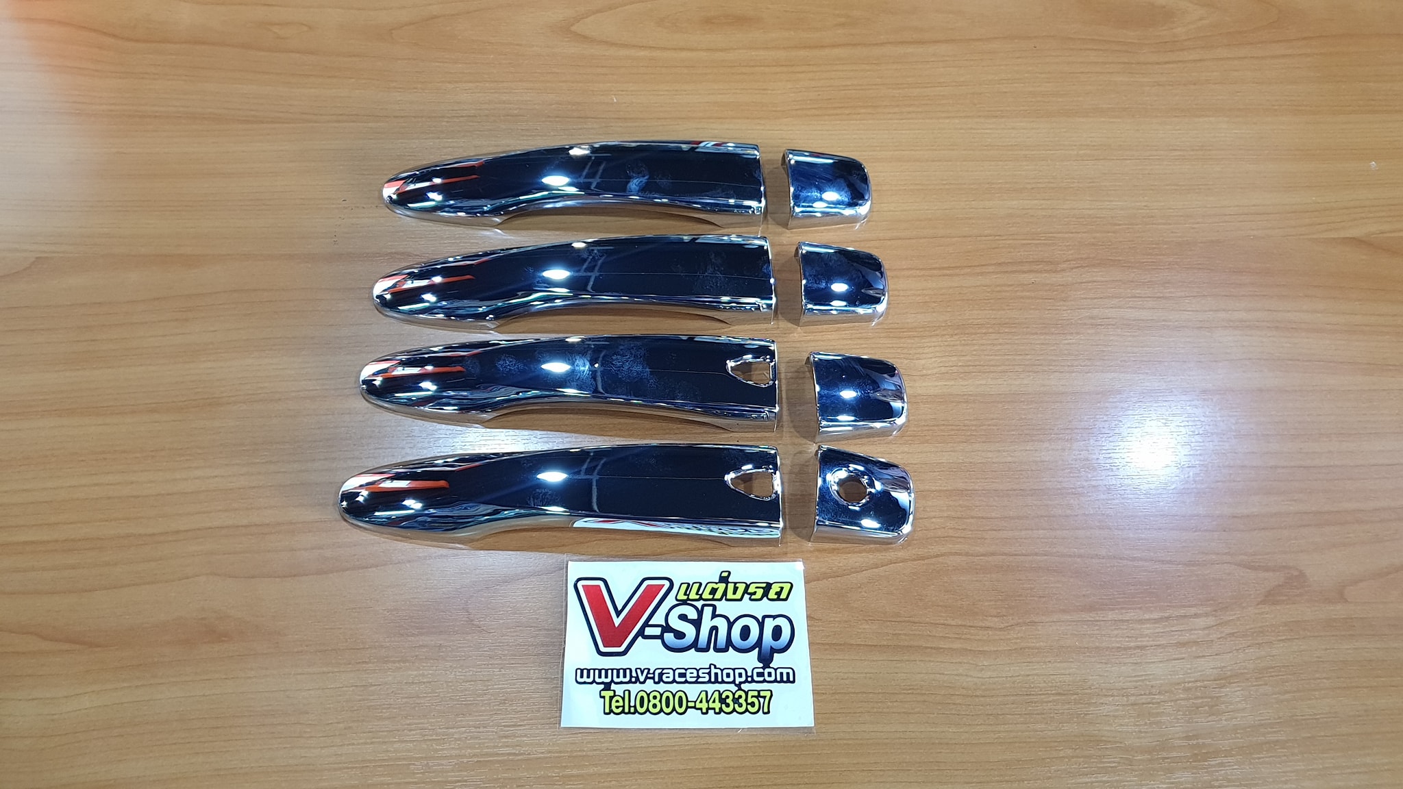 New Almera Turbo ครอบมือจับ โครเมี่ยม 4 ประตู (สำหรับปุ่มสตาร์ท)