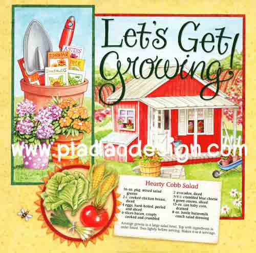 กระดาษอาร์ทพิมพ์ลาย สำหรับทำงาน เดคูพาจ Decoupage : Cooking Series - Hearty Cobb Salad