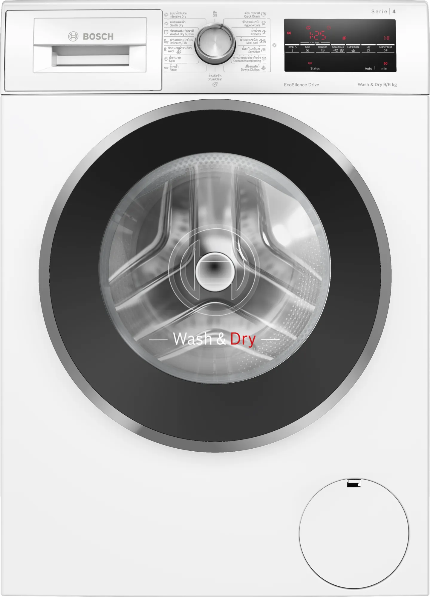 เครื่องซัก-อบผ้า 9/6 kg 1400 BOSCH รุ่น WNA14400TH