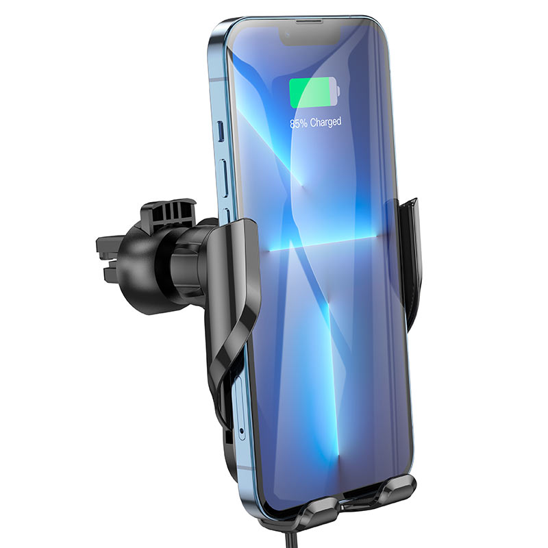 ขาตั้งมือถือติดช่องแอร์ชาร์จไร้สายได้ แท่นวางออโต้ Hoco CA202 Car Wireless Charger 15W ของแท้