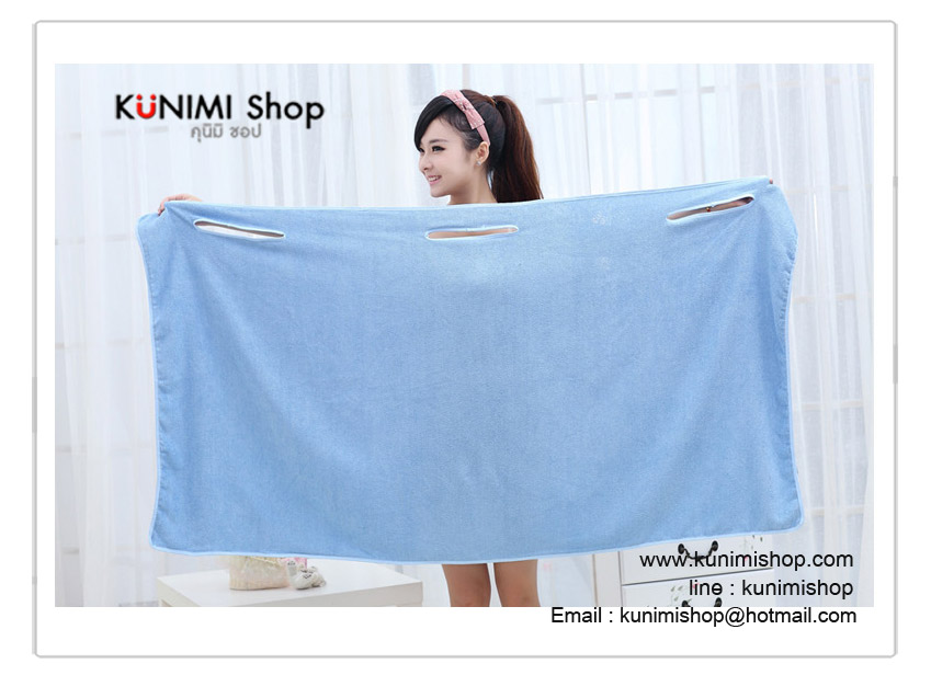 ผ้าขนหนู,ผ้าเช็ดตัว,ผืนใหญ่,ราคาถูก,ไม่โป๊,ไม่หลุด,มีที่สอด,สีชมพู,สีขาว,สีฟ้า,สีม่วง,สีน้ำตาล,ผู้หญิง,ผู้ชาย,มีที่สอดแขน,เกาะอก