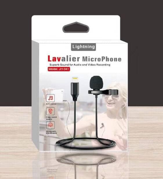 ⚡️มาใหม่⚡️ไมค์ไลฟ์สด Lightning ไมค์อัดเสียง ไมค์โทรศัพท์ใช้ได้ทันที ไม่ต้องแปลง Mini Clip-on Microphone