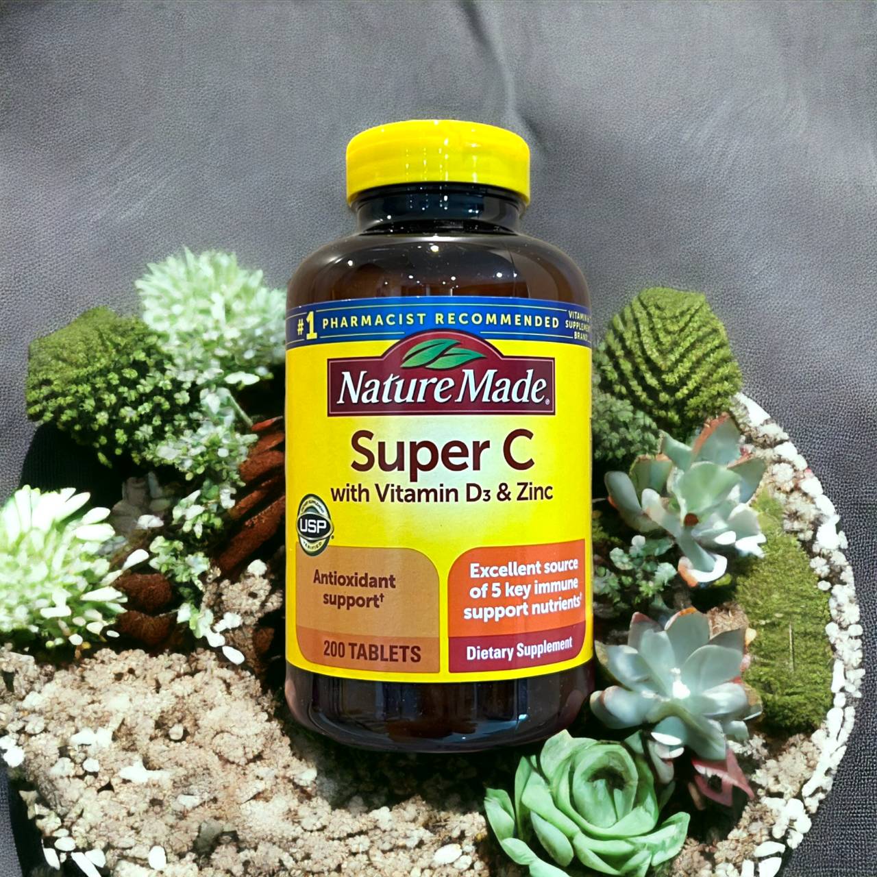 วิตามินซีสำหรับคนเป็น ลองโควิด Nature made Super C+d3 เสริมภูมิคุ้มกัน