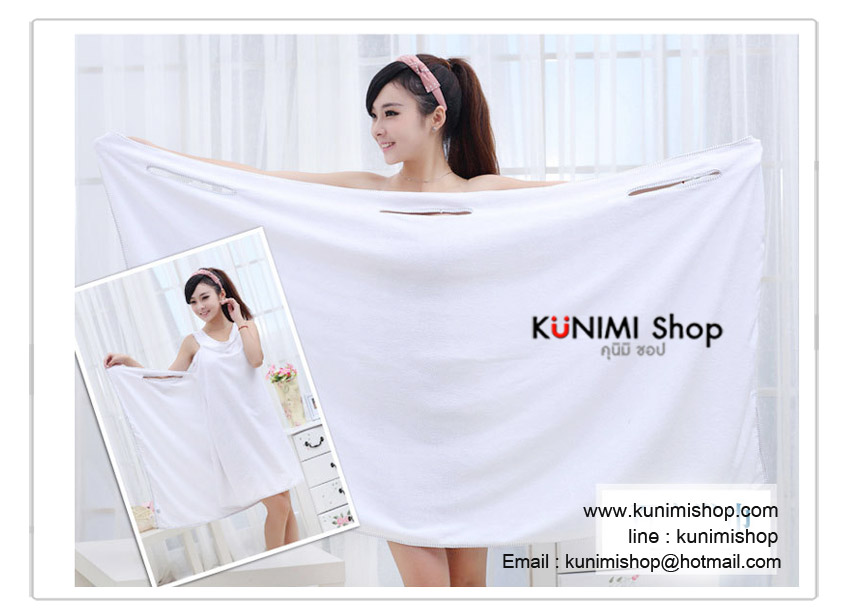 ผ้าขนหนู,ผ้าเช็ดตัว,ผืนใหญ่,ราคาถูก,ไม่โป๊,ไม่หลุด,มีที่สอด,สีชมพู,สีขาว,สีฟ้า,สีม่วง,สีน้ำตาล,ผู้หญิง,ผู้ชาย,มีที่สอดแขน,เกาะอก