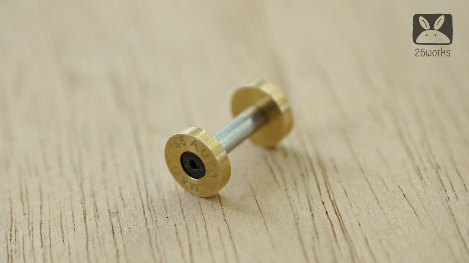 น๊อตยึดประกับ เลเซอร์ลายตูดลูกปืน ทองเหลือง แกน 15x4 mm