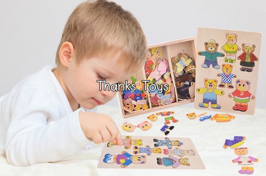 จิ๊กซอว์แต่งตัวครอบครัวหมีชุดใหญ่