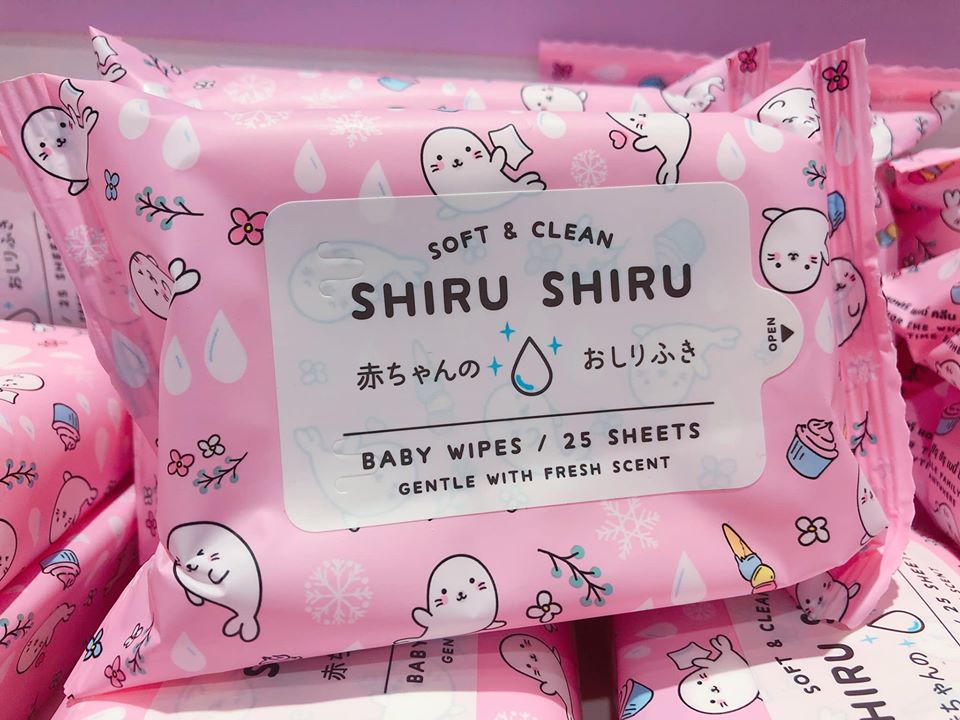 ทิชชู่เปียก Shiru Shiru Baby Wipes 1 ห่อ 25 แผ่น สูตรอ่อนโยนต่อผิวบอบบาง สะดวกพกพาง่าย ราคาไม่แพง