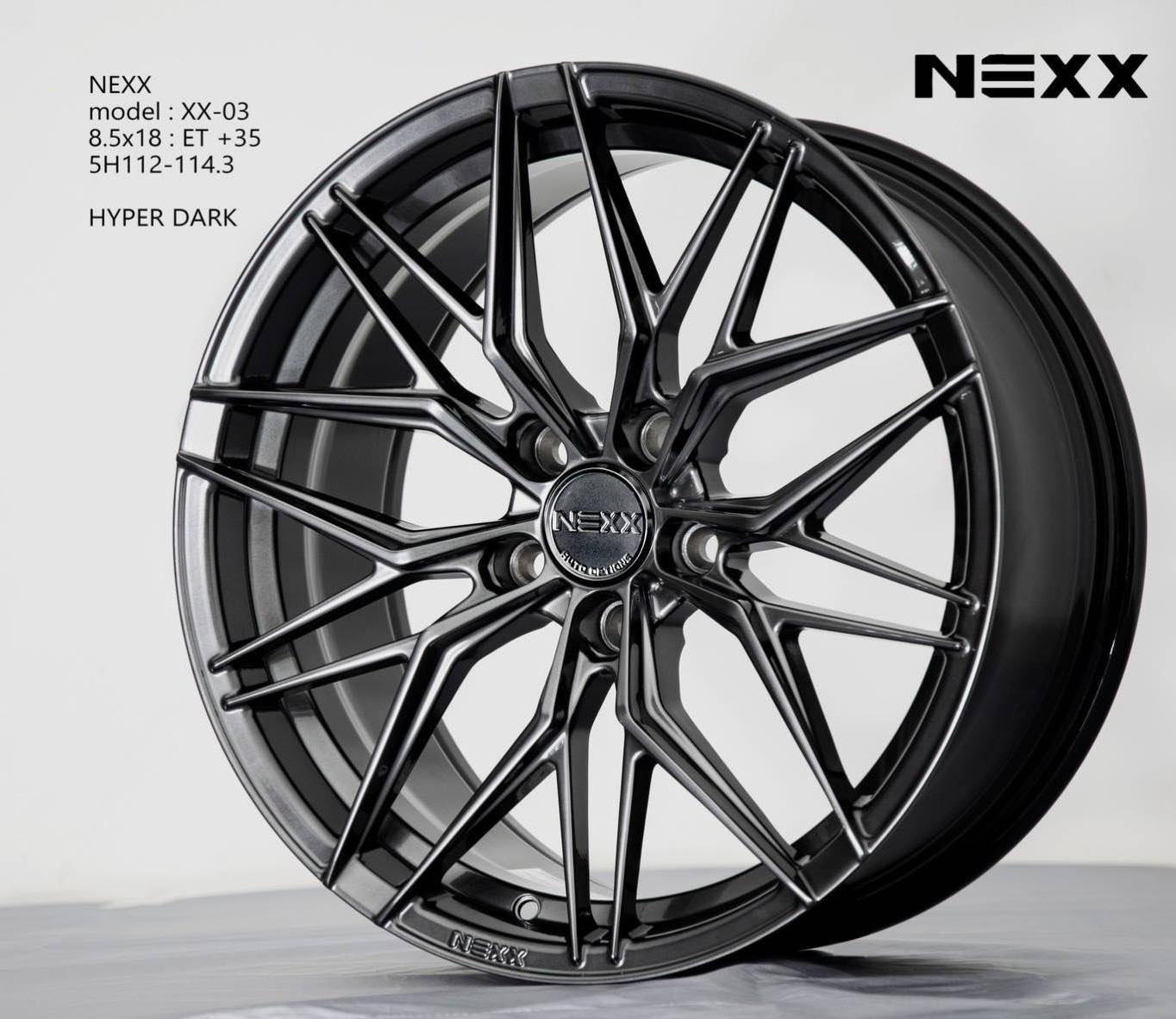 ล้อ NEXX XX03 ขอบ18x8.5 5x112 ET35 สี Hyper Dark *ราคาต่อวง* Flowformed