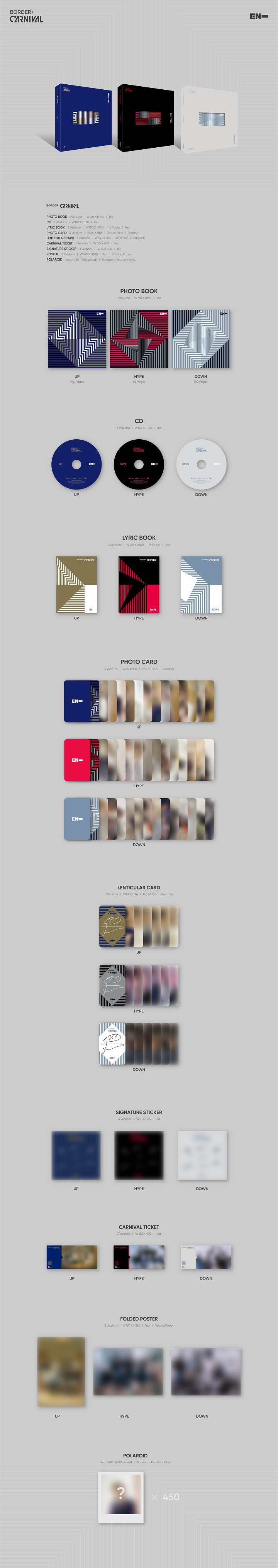 [Pre] ENHYPEN : 2nd Mini Album - BORDER : CARNIVAL (Random Ver.)