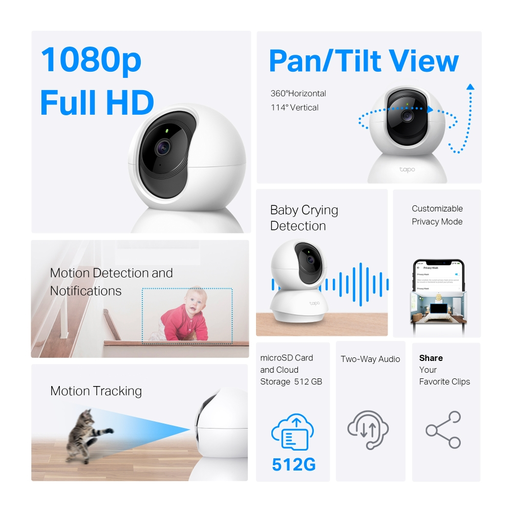 Smart IP Camera (2.0MP) TP-LINK TAPO C200C