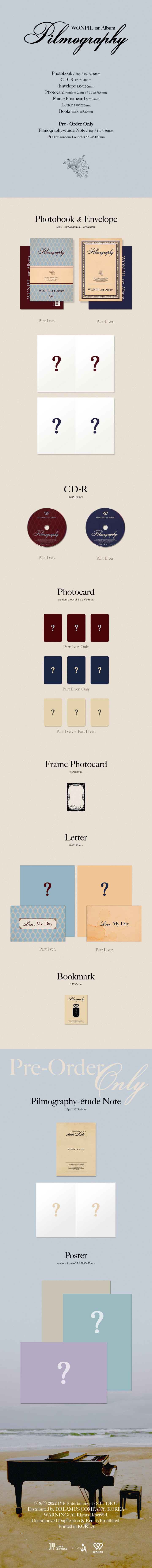 [Pre] Wonpil : 1st Album - Pilmography (Random Ver.) +Poster