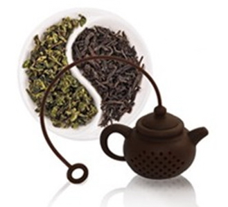 พร้อมส่ง ที่กรองชา ซิลิโคน tea infuser ลายกาน้ำชา มี 2 สี