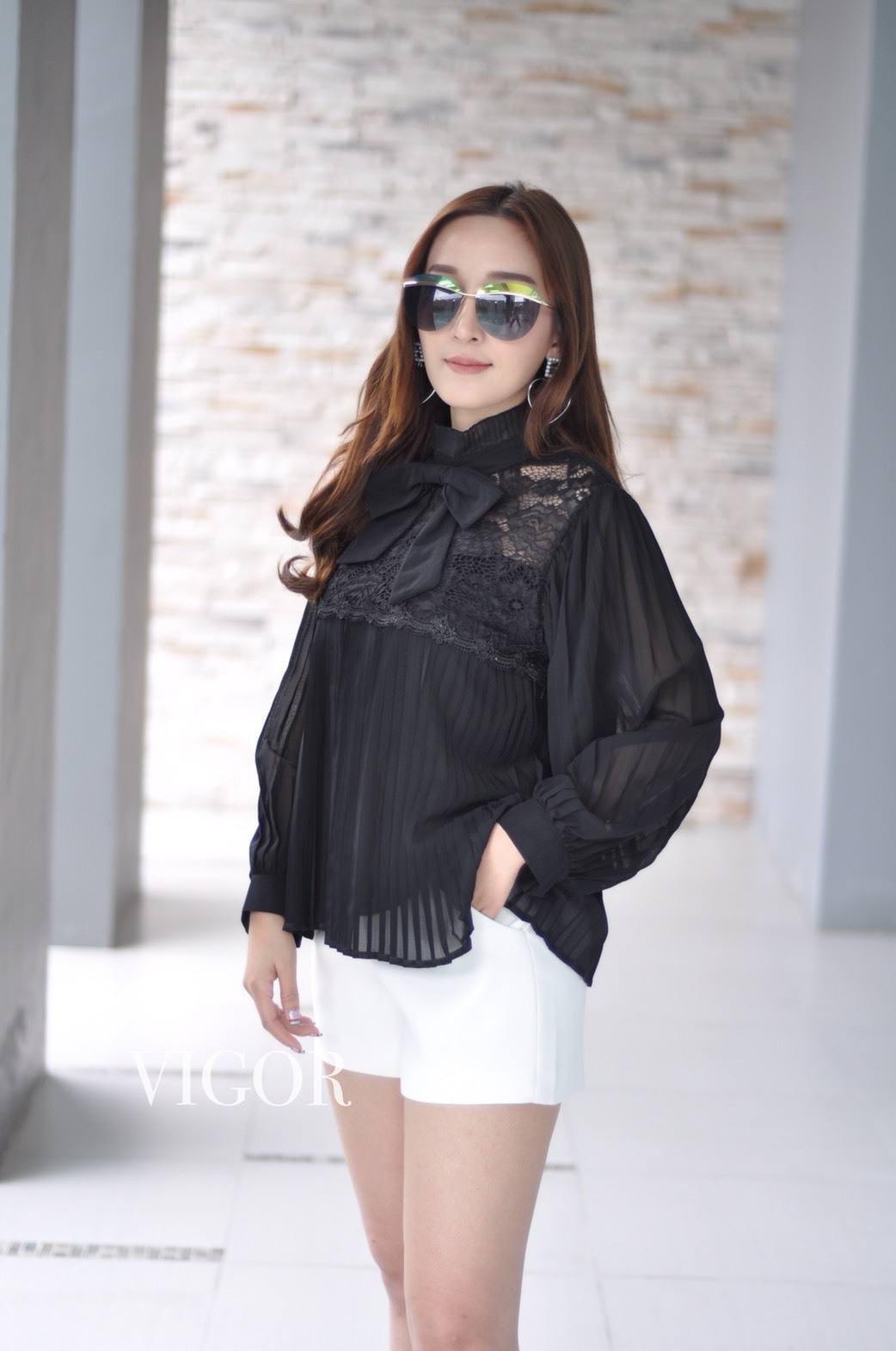 เสื้อเกาหลี พร้อมส่ง เสื้อแขนยาว งาน Korea Design
