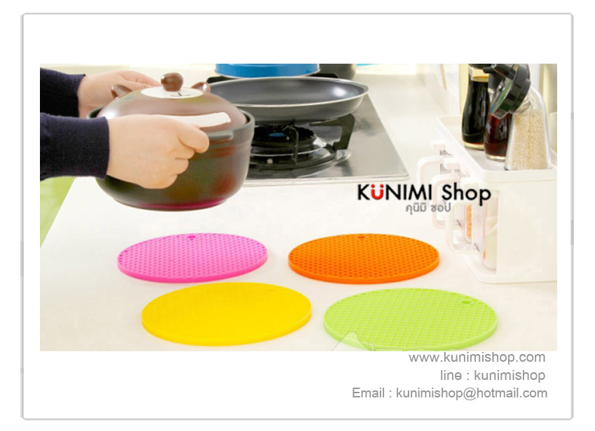 GK087 แผ่นซิลิโคน สำหรับรองพื้นกันความร้อนจากหม้อ จาน ชาม