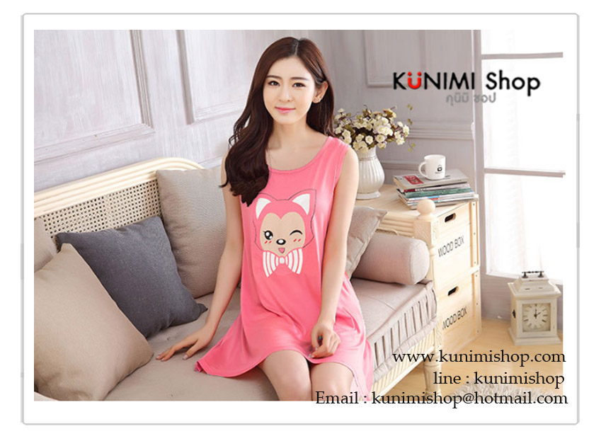 ชุดนอน ชุดนอนกระโปรง สวยหวาน มี 3 สี สีชมพู สีส้ม สีเหลือง ขนาดชุด Free Size : ความยาวชุด 81 cm. / รอบอกไม่เกิน 36 นิ้ว สะโพกขยายไม่เกิน 40 นิ้ว 