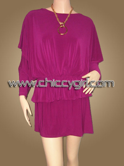 ชุดแซกไปงานกลางวันกลางคืนตัวหลวม สีชมพูช๊อคกิ้งพิ้งค์ คอปาด แขนยาว แต่งเสื้อตัวนอกคลุมทับ จั๊มเอวด้วยยางยืด ทรงหลวมถ่วงพรางหน้าท้องได้ดี แบบเก๋ดูดีมีรสนิยม