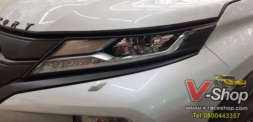 Pajero 2020 ครอบไฟหน้าดำด้าน