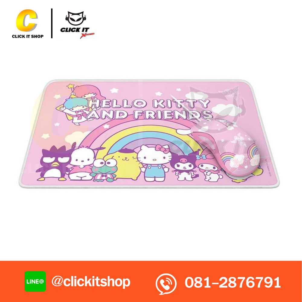 MOUSE RAZER DEATHADDER ESSENTIAL + GOLIATHUS MOUSE MAT - BUNDLE HELLO KITTY AND FRIEND EDITION
