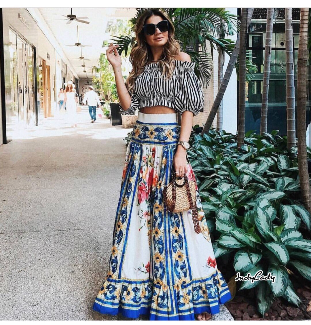 พร้อมส่ง Skirts กระโปรงยาว