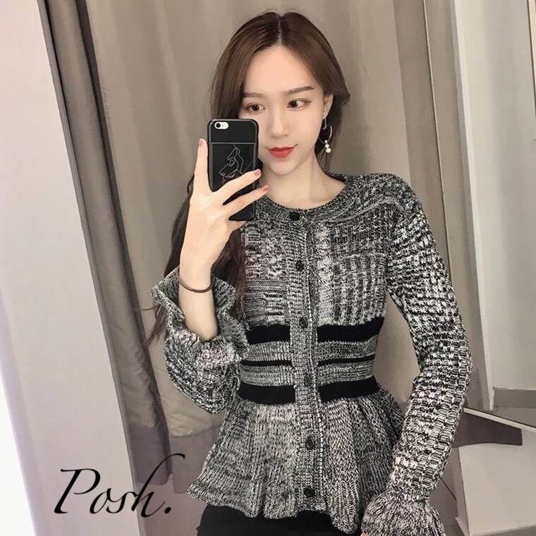 เสื้อเกาหลี พร้อมส่ง เสื้อเก็บเอว ผ้านุ่มนิ่ม