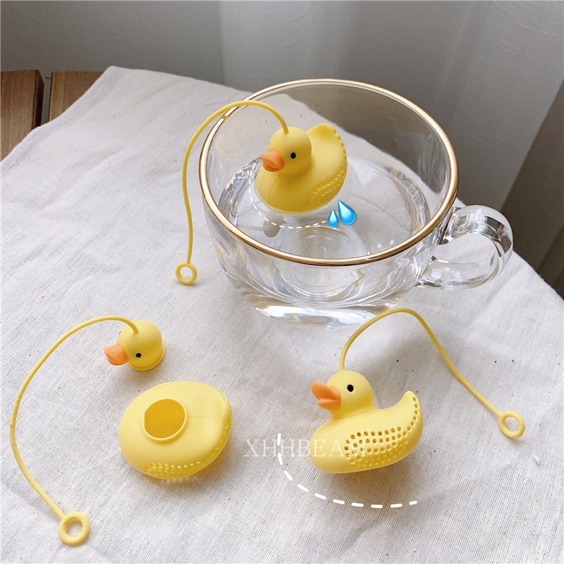 พร้อมส่ง ที่กรองชา ซิลิโคน tea infuser ลายเป็ดน้อย มี 3 สี
