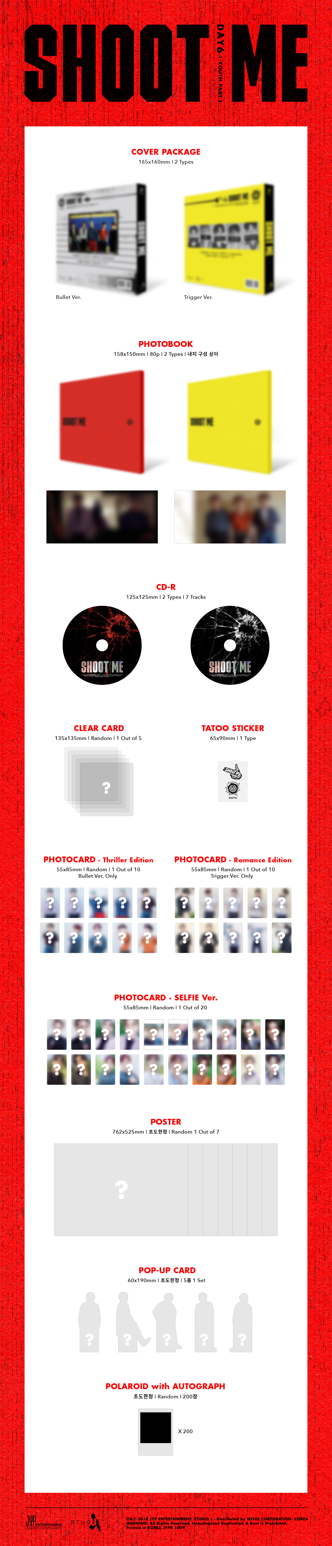 [Pre] DAY6 : 3rd Mini Album - Shoot Me : Youth Part 1 (Random Ver.)