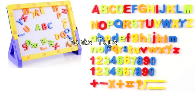 ตัวอักษรแม่เหล็ก Latters & Numbers แบบขวดโหลพลาสติก