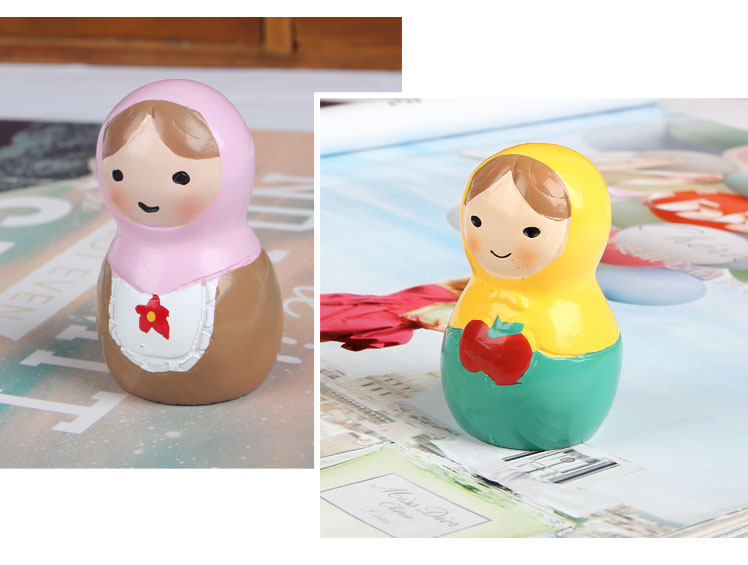 Pre-Order ตุ๊กตารัสเซีย ชุด 5 ตัว งานตกแต่ง Poly Resin Zakka