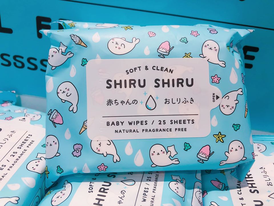 ทิชชู่เปียก Shiru Shiru Baby Wipes 1 ห่อ 25 แผ่น สูตรอ่อนโยนต่อผิวบอบบาง สะดวกพกพาง่าย ราคาไม่แพง