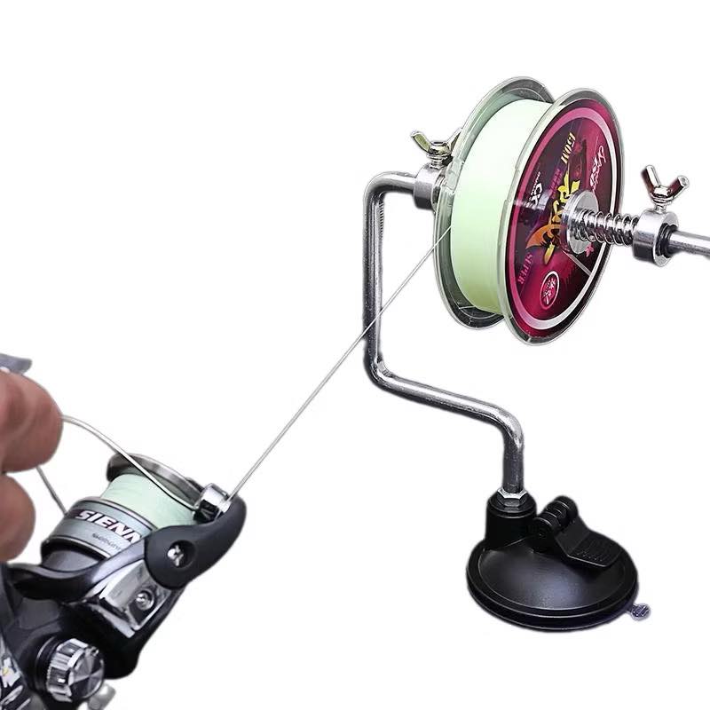 เครื่องม้วนสายเบ็ด ช่วยขึ้นสายเอ็นและสายพีอี แท่นกรอสายเอ็นเข้ารอก Winder Reel Spooler System Tackle
