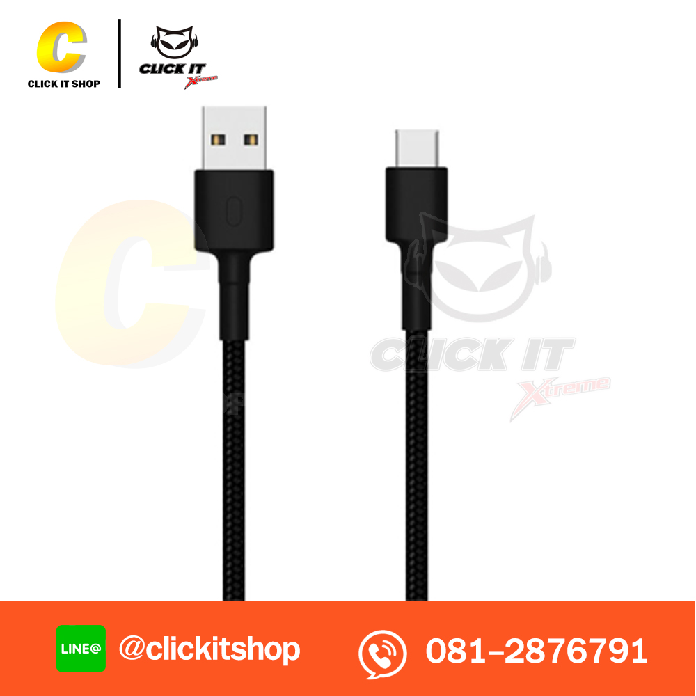 CABLE XIAOMI BRAIDED Mi USB-C 1M - BLACK (18714)