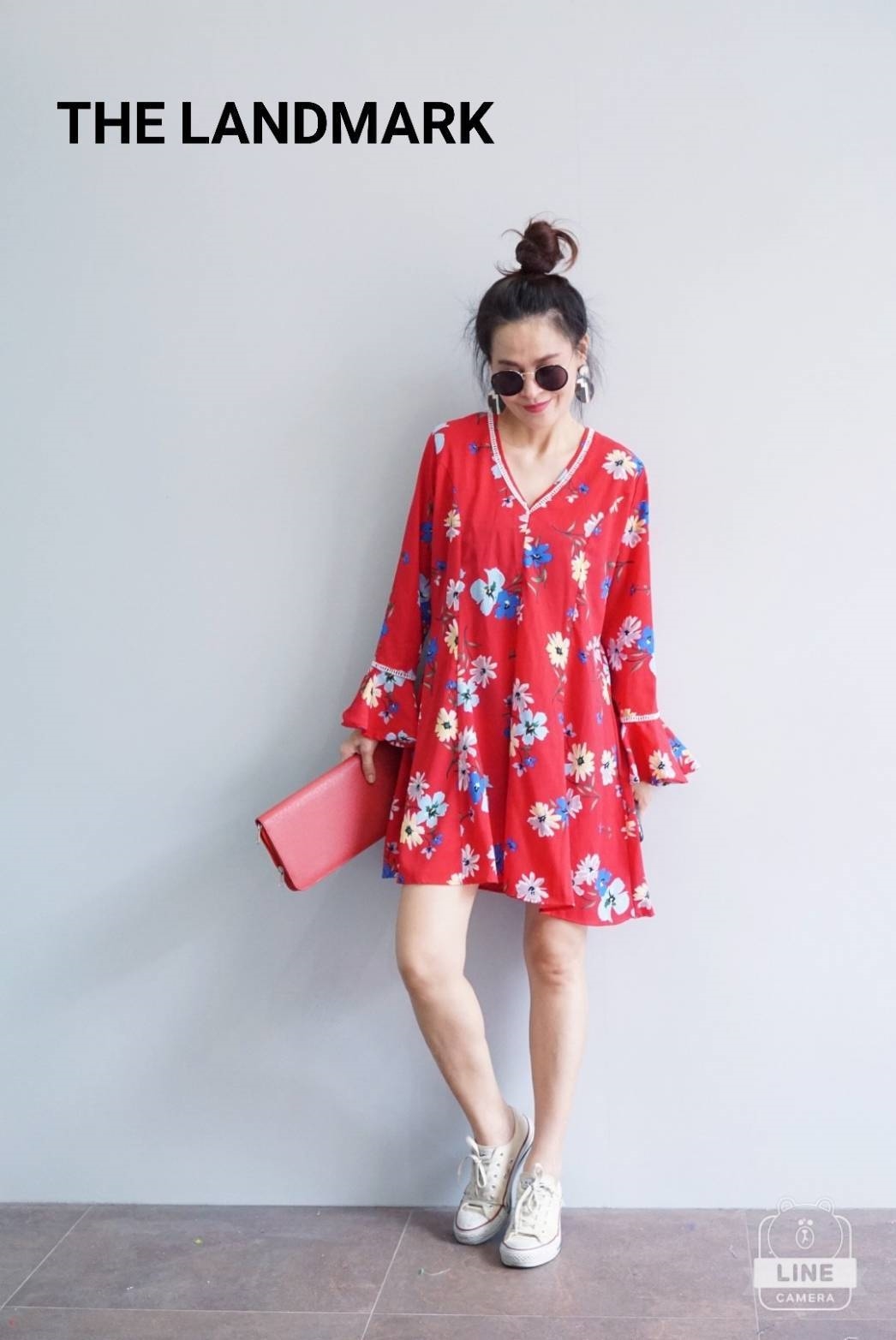 เดรสเกาหลี พร้อมส่ง เดรสสั้น ผ้าวิสโค้ตผ้าใส่สบายๆ
