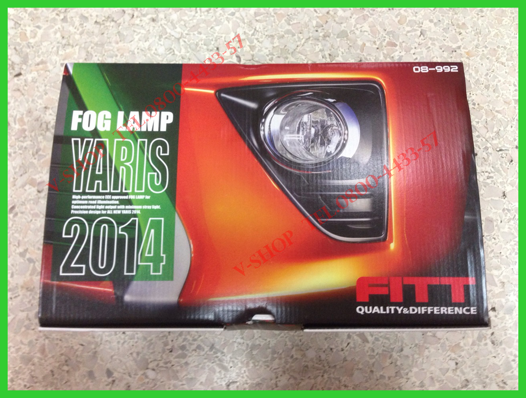 ไฟตัดหมอก FITT พร้อมครอบโครเมี่ยม New YARIS 2014