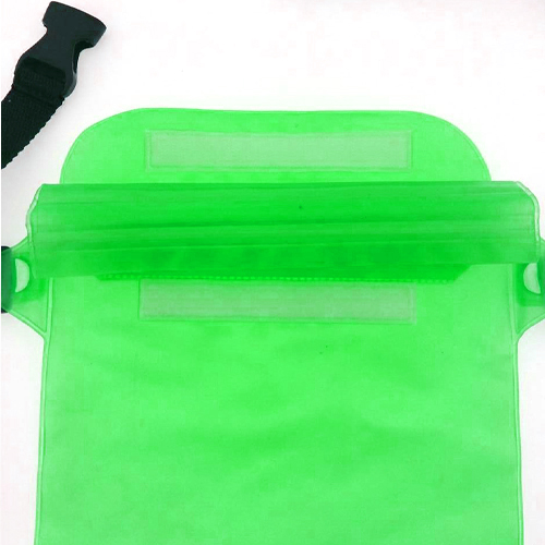 กระเป๋ากันน้ำคาดเอว สะพายได้ ใส่ของ ใส่มือถือ- สีเขียว