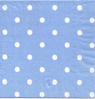 แนวภาพ Cath Kidston Polka Dot ลายจุด พื้นเขียวฟ้าวินเทจ เป็นภาพกระจายเต็มแผ่น กระดาษแนพกิ้นสำหรับทำงาน เดคูพาจ Decoupage Paper Napkins ขนาด 33X33cm