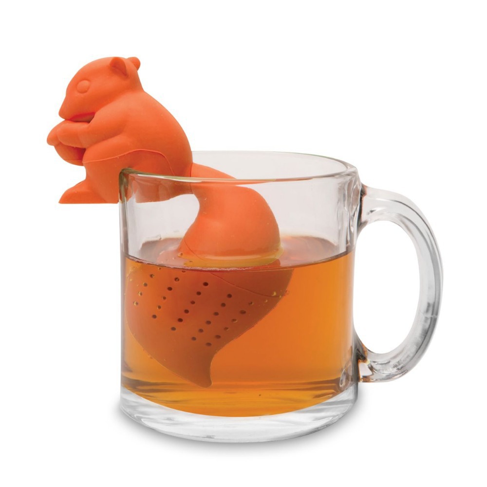 พร้อมส่ง ที่กรองชา ซิลิโคน tea infuser ลายกระรอก มี 6 สี