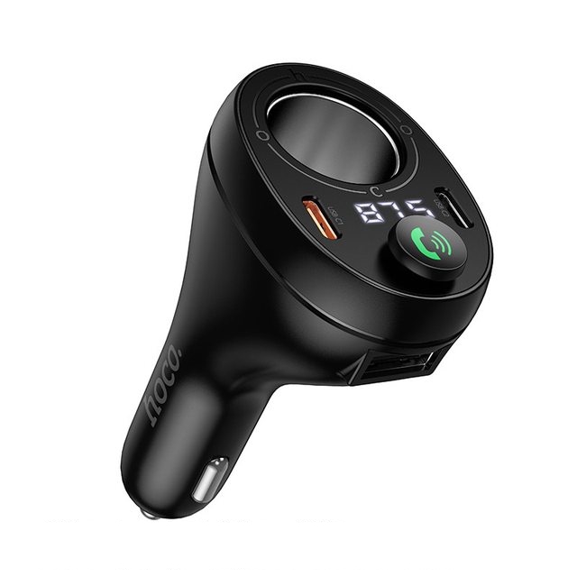 HOCO E88 120W+2C CAR CHARGER WITH LIGHTER FM BT TRANSMITTER หัวชาร์จในรถ+บลูทูธ