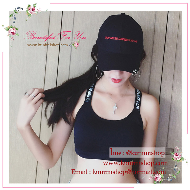เสื้อกล้าม เสื้อซับในแบบครึ่งตัว แนวสปอรต์ กีฬา
