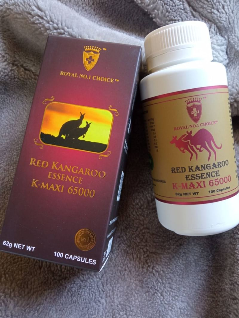 จิงโจ้แดงเสริมสมรรถภาพทางเพศ-Wealthy Health-Red Kangaroo Essence K-Maxi 65000 100 Capsules