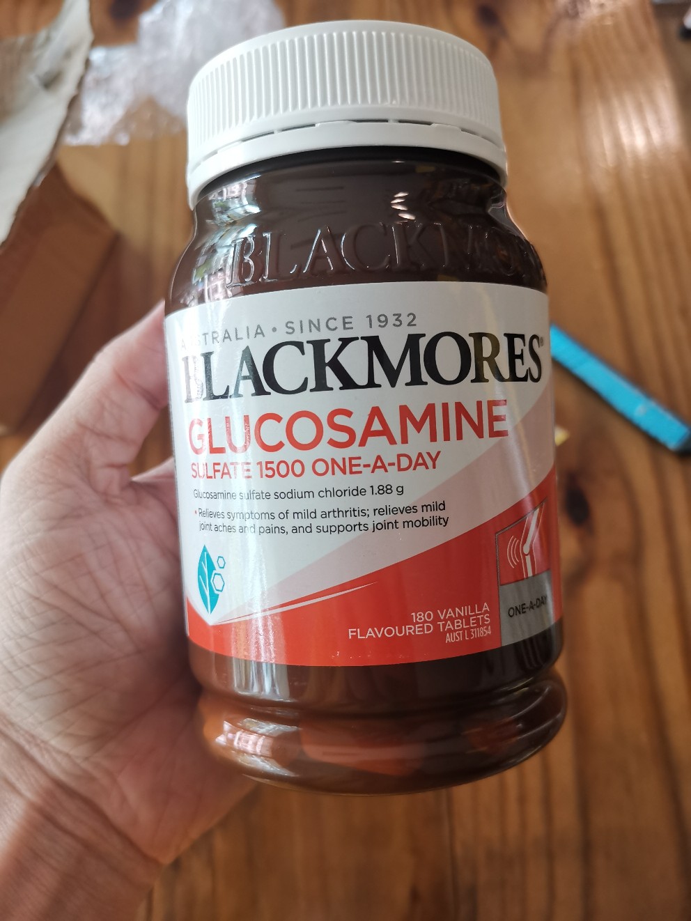 แบล็กมอร์ Blackmores Glucosamine 1500 mg 180 Tablets ลดอาการโรคข้ออักเสบ บำรุงกระดูก